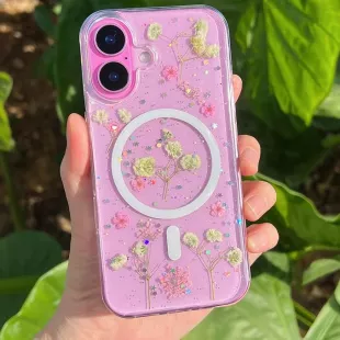 Cute Real Flowers for iPhone 16 Case