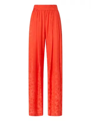 Floral-pattern Straight Trousers