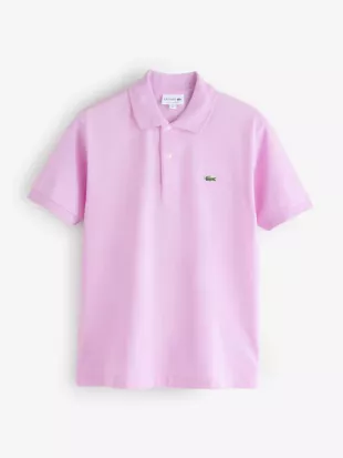 Pink L.12.12 Classic Fit Short Sleeve Polo Shirt