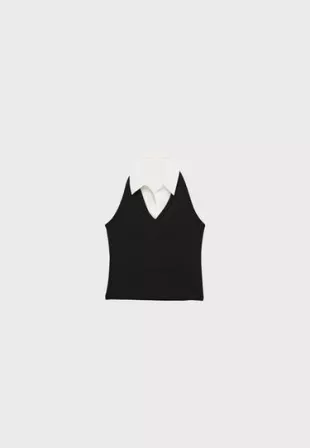 Contrast Halterneck Top