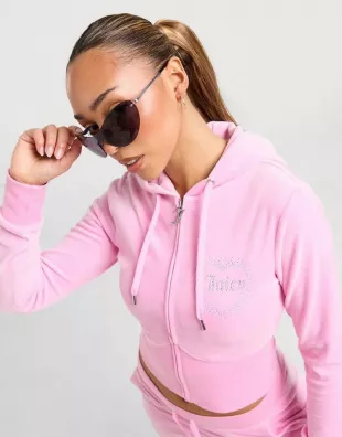 Diamante Heart Logo Hoodie Shirts