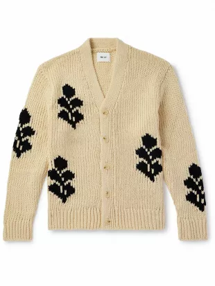Mika 6620 Recycled Intarsia Knit Cardigan