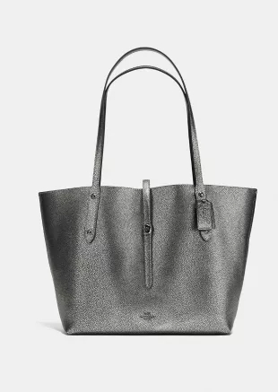 Market Tote in Gunmetal