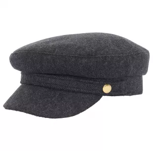 Barbour Women's Bothal Bakerboy Cap Hat | Charcoal Grey