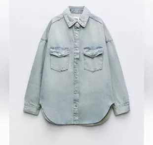 Ripped TRF Denim Overshirt