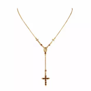 Maddie Rosary Necklace in Gold