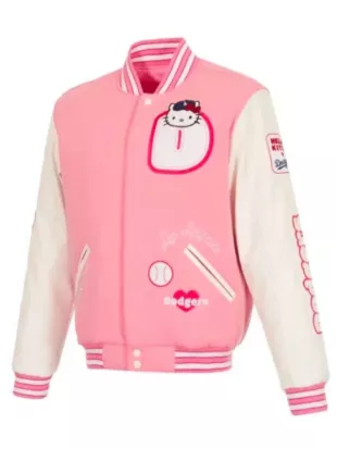 LA Dodgers x Hello Kitty Pink Bomber Jacket