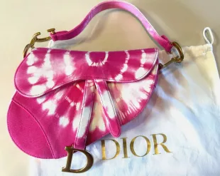 Saddle Bag Pink Fuchsia Tie Dye handbag