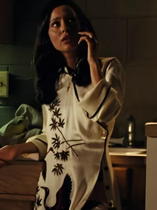 Euphoria S03 Alexa Demie Crane Print Kimono