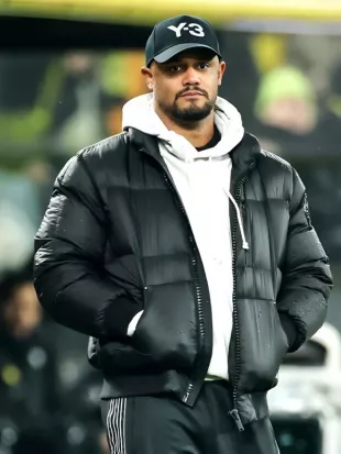UEFA Champions League Vincent Kompany Black Puffer Jacket