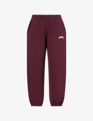 Varsity Straight-Leg Cotton-Jersey Jogging Bottoms