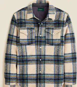 Wool-blend Western Shirt-jacket