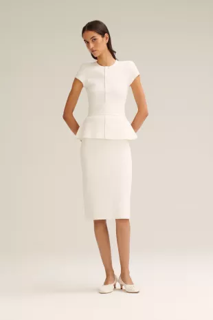 Crepe Knit Pencil Skirt