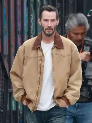 Outcome Keanu Reeves Brown Cotton Jacket