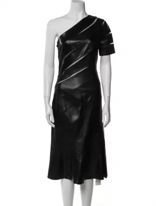 Leather Midi Dress