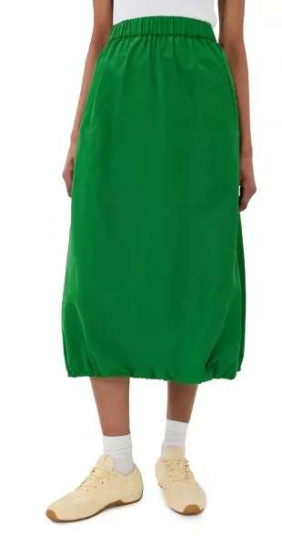 Italian Sporty Nylon Maxi Anorak Skirt