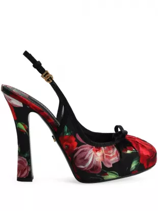 Floral-print Pumps