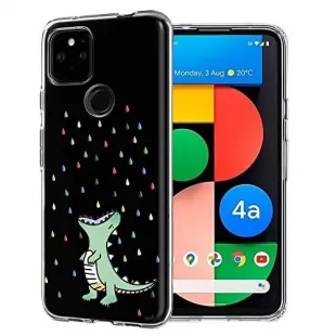 Case Compatible with Google Pixel 4a 5G Clear with Design