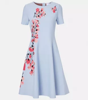 Floral Jacquard Midi Dress