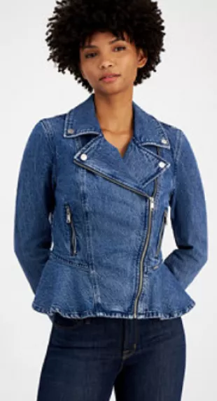 Women's Mac Denim Moto Peplum Jacket