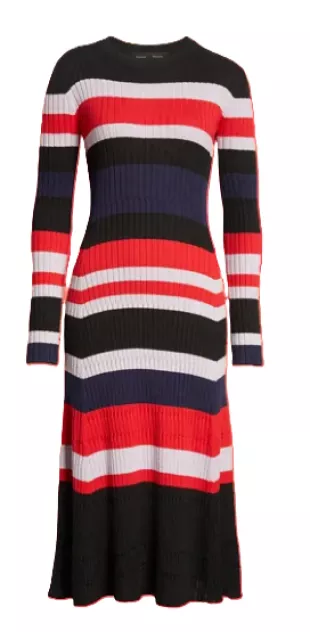 Striped Rib Maxi Dress