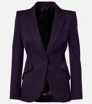 One-Button Wool Jacket