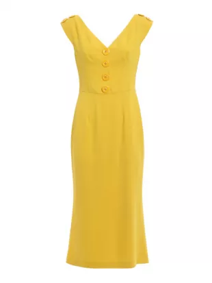 V-Neck Cady Dress