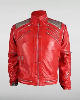 Michael 2026 Jaafar Jackson Red Leather Jacket