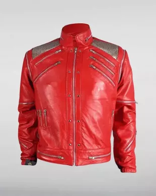 Michael 2026 Jaafar Jackson Red Leather Jacket
