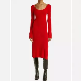 Cecily Long Sleeve Merino Wool Sweater Dress