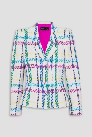 Checked cotton-blend Blazer