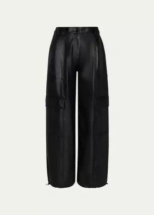 Luxe Vegan Leather Cargo Pants