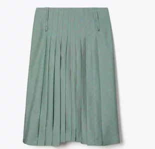 Pleated Wool Skirt