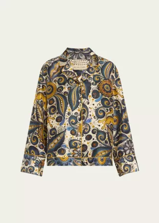 Alvarez Nogal Silk Pajama Shirt