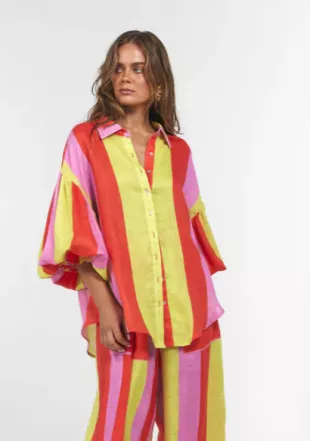 Girls Leilani Shirt Candy Stripe