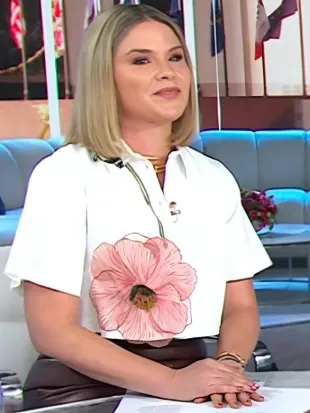 Jenna Bush Hager The Today Show 2026 White Floral Shirt
