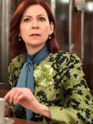 Elsbeth S3 Carrie Preston Green Floral Jacquard Jacket
