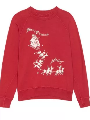 Running Point S02 Kate Hudson Red Santa Claus Sweatshirt
