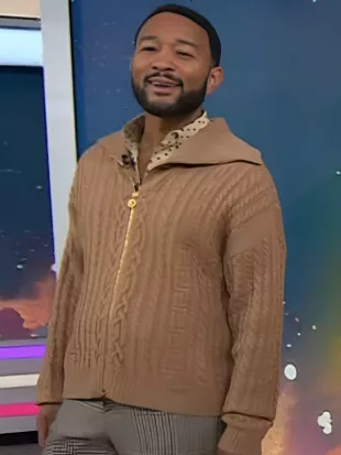 The Today Show John Legend Brown Knitted Sweater