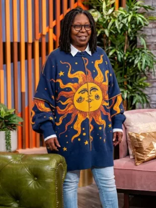 Whoopi Goldberg The View 2026 Sun Print Oversized Sweater