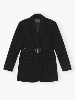 Running Point S02 Lisa Rinna Black Belted Blazer