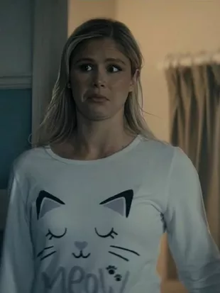 The Boys S05 Erin Moriarty Cat Face Printed Top