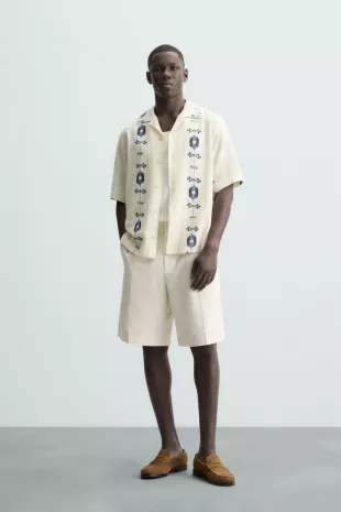 Contrast Jacquard Shirt