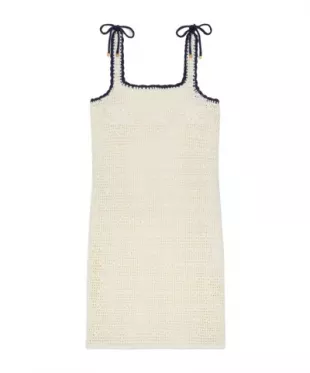 Triomphe Mini Dress in crocheted Cotton