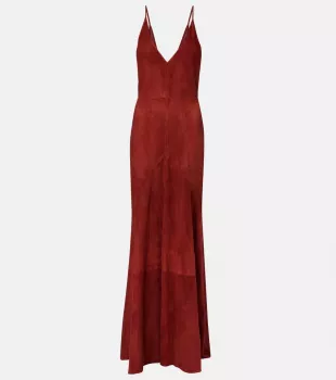 Brigita Suede Maxi Dress