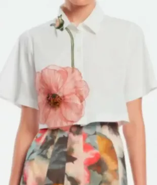 White Floral Shirt