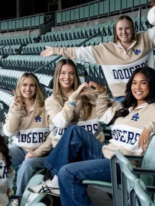 Dodgers Womens Night Quarter Zip Sweatshirt