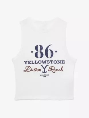 At Home with the Furys S02 Paris Fury White Crop Tank Top