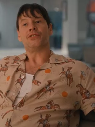 Running Point S02 Ike Barinholtz Cowboy Print Shirt