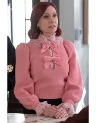 Elsbeth S03 Carrie Preston Puff-Sleeve Bow Sweater